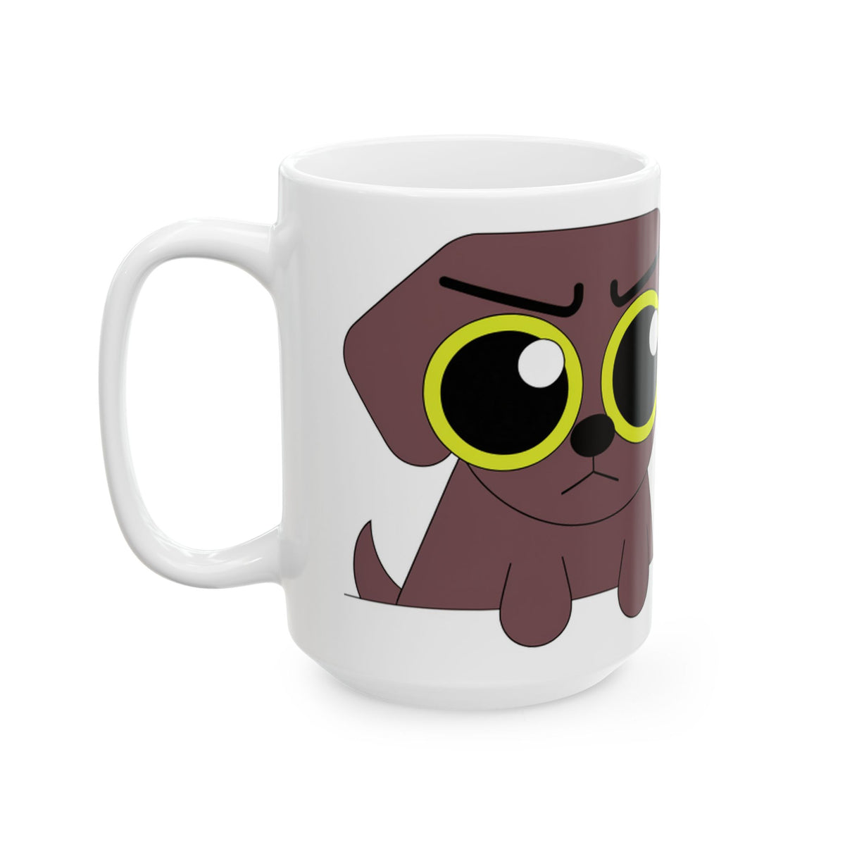 Labrador ceramic coffee mug, 11oz and 15oz bold cartoon style Lab gift - view 16