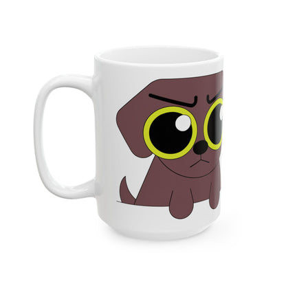 Labrador ceramic coffee mug, 11oz and 15oz bold cartoon style Lab gift - view 16