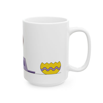 Labrador ceramic coffee mug, 11oz and 15oz bold cartoon style Lab gift - view 17