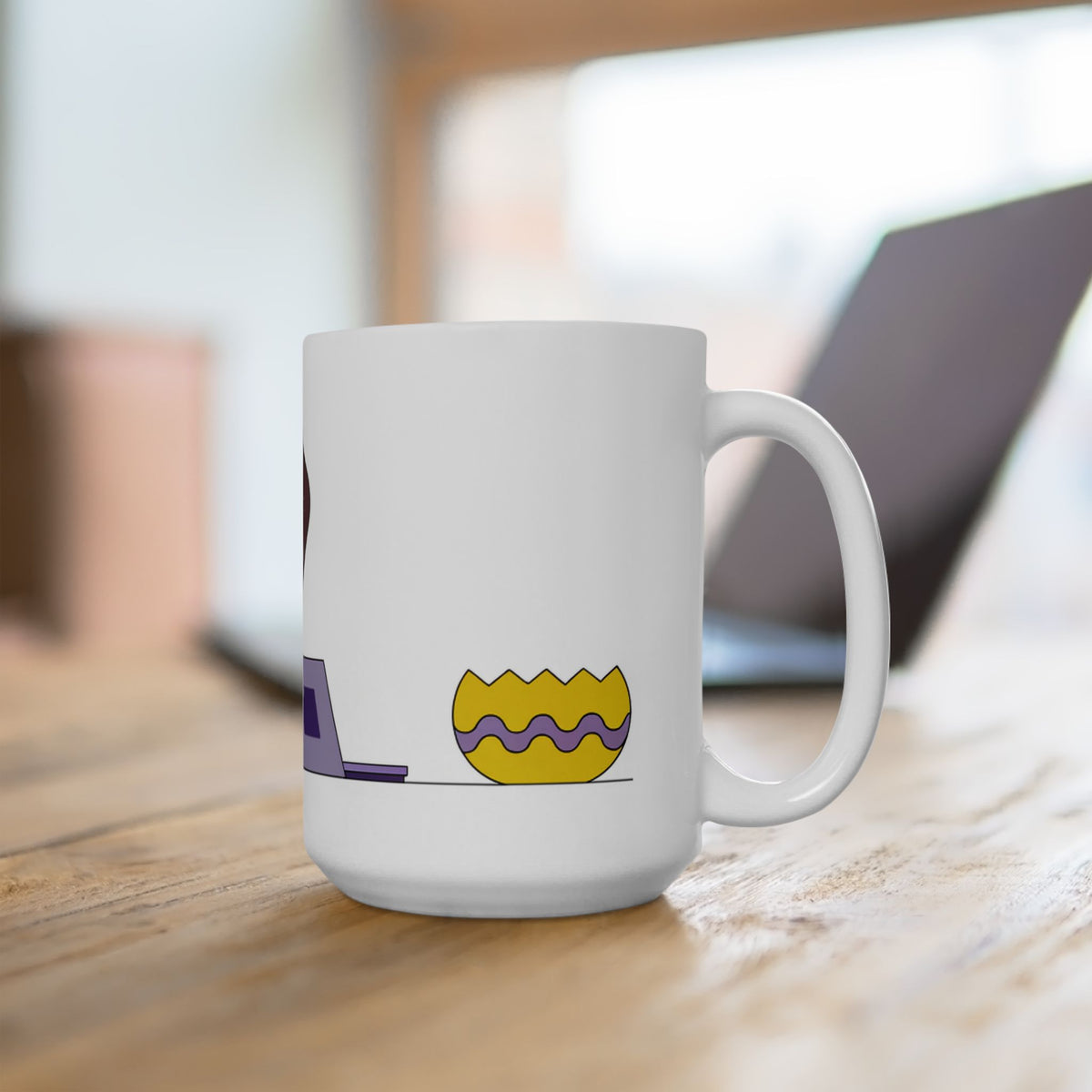Labrador ceramic coffee mug, 11oz and 15oz bold cartoon style Lab gift - view 18