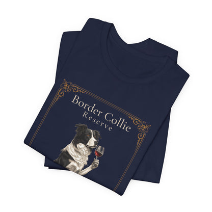 Border Collie Breed Sommelier t-shirt in black heather - flat lay