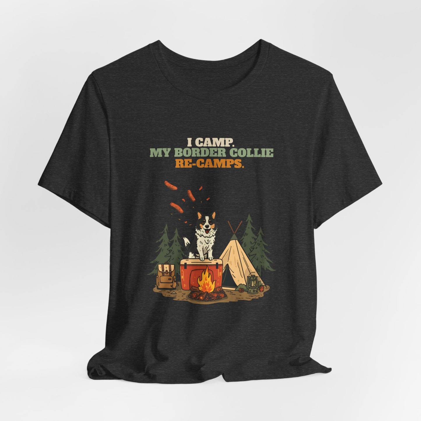 Border Collie camping tee unisex fit