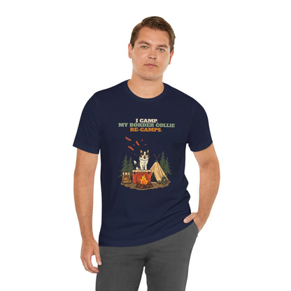 Border Collie camping t-shirt product photo
