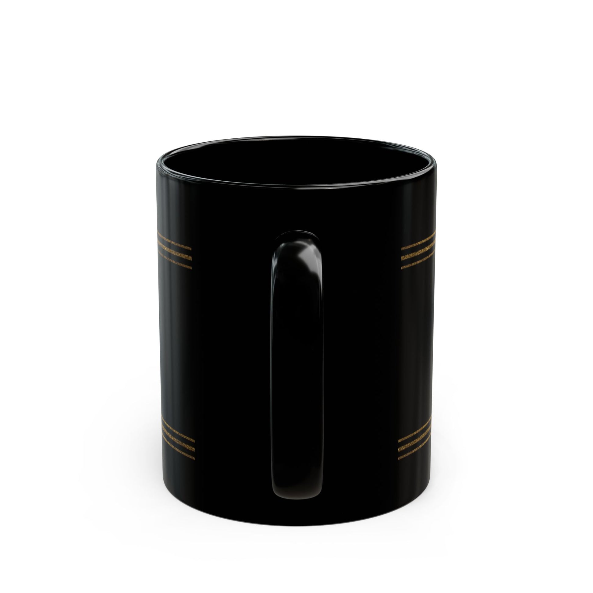 Border Collie mug with coffee on a desk