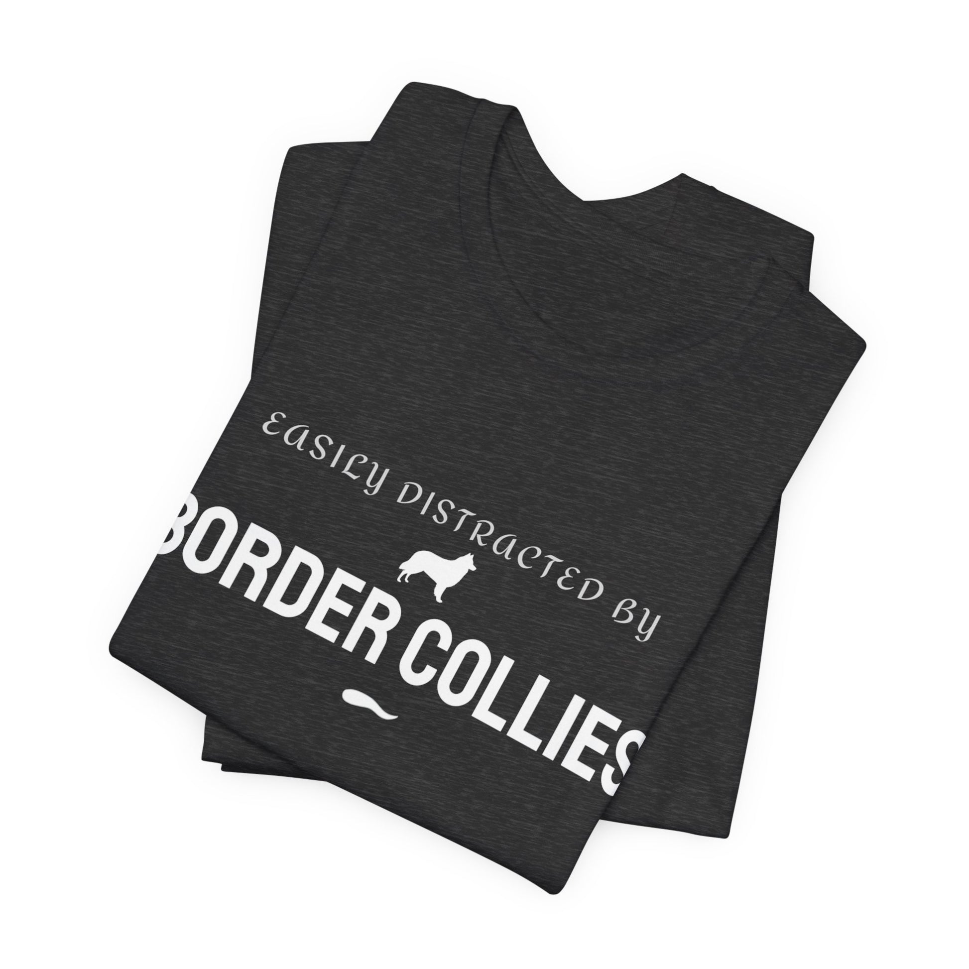 Border Collie lover funny dog t-shirt in navy, front print