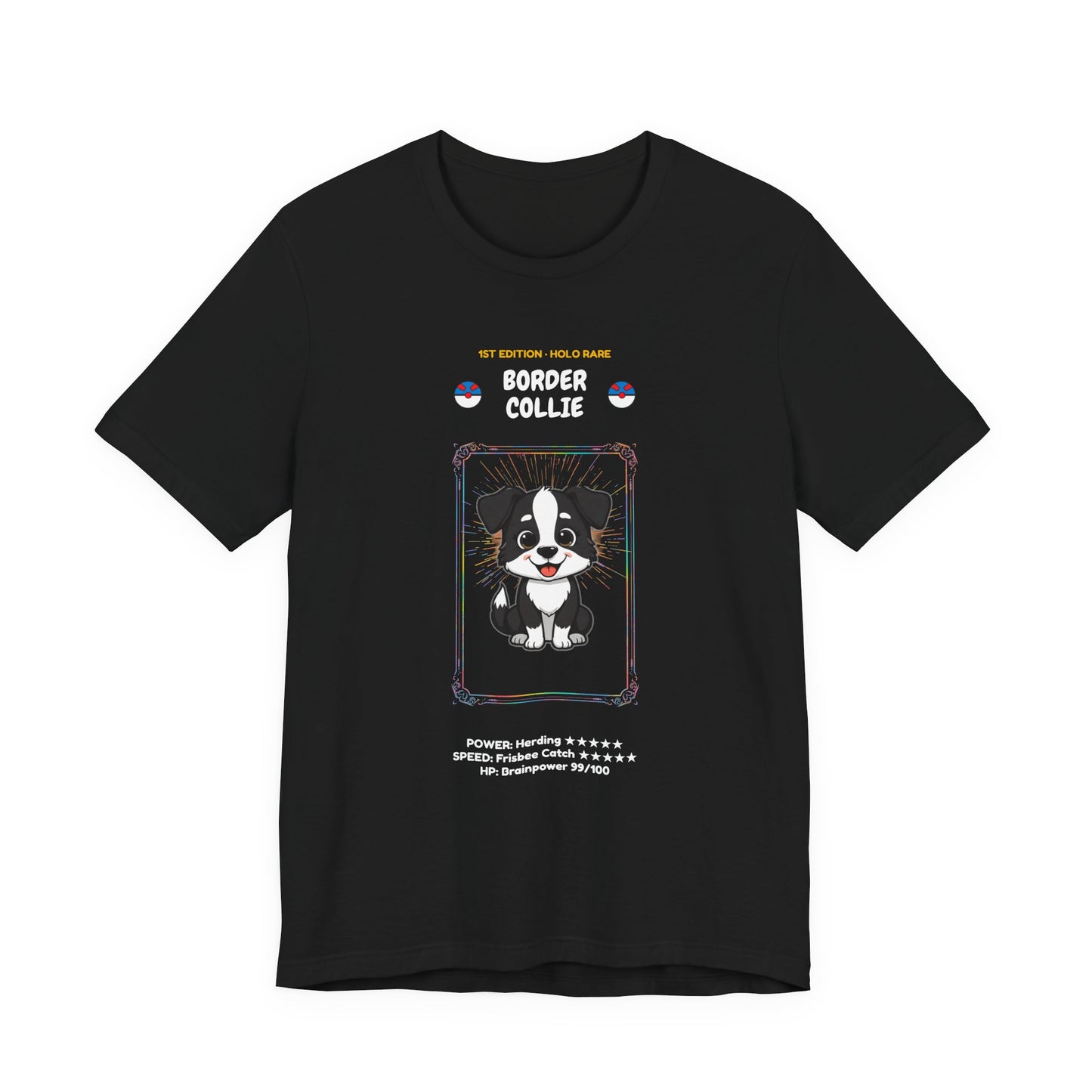 Border Collie Rookie Card T-Shirt - funny trading card style tee