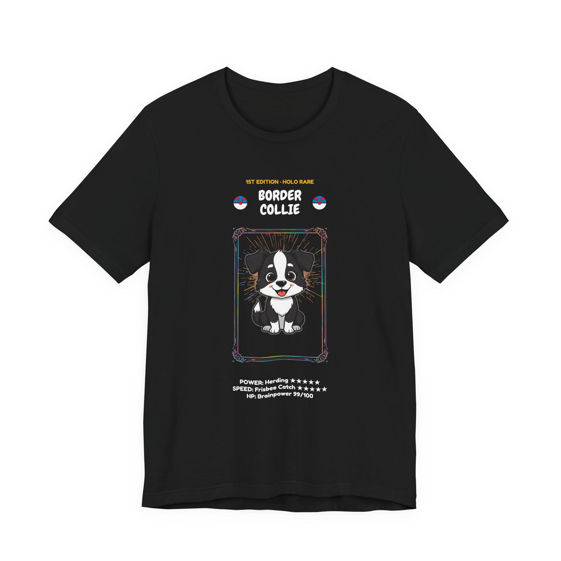 Border Collie Rookie Card T-Shirt - funny trading card style tee