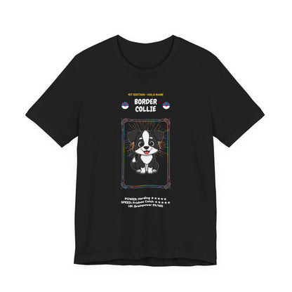 Border Collie Rookie Card T-Shirt - funny trading card style tee