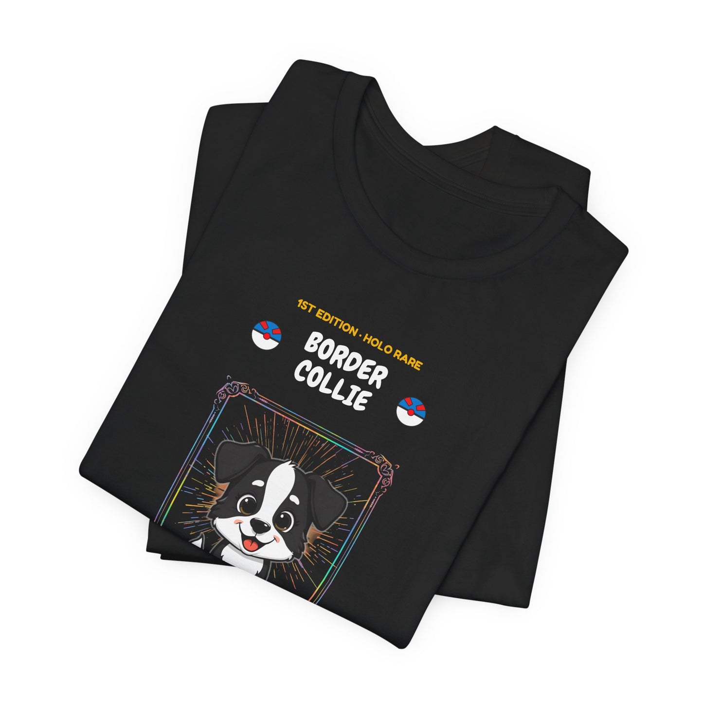 Border Collie Rookie Card T-Shirt - funny trading card style tee