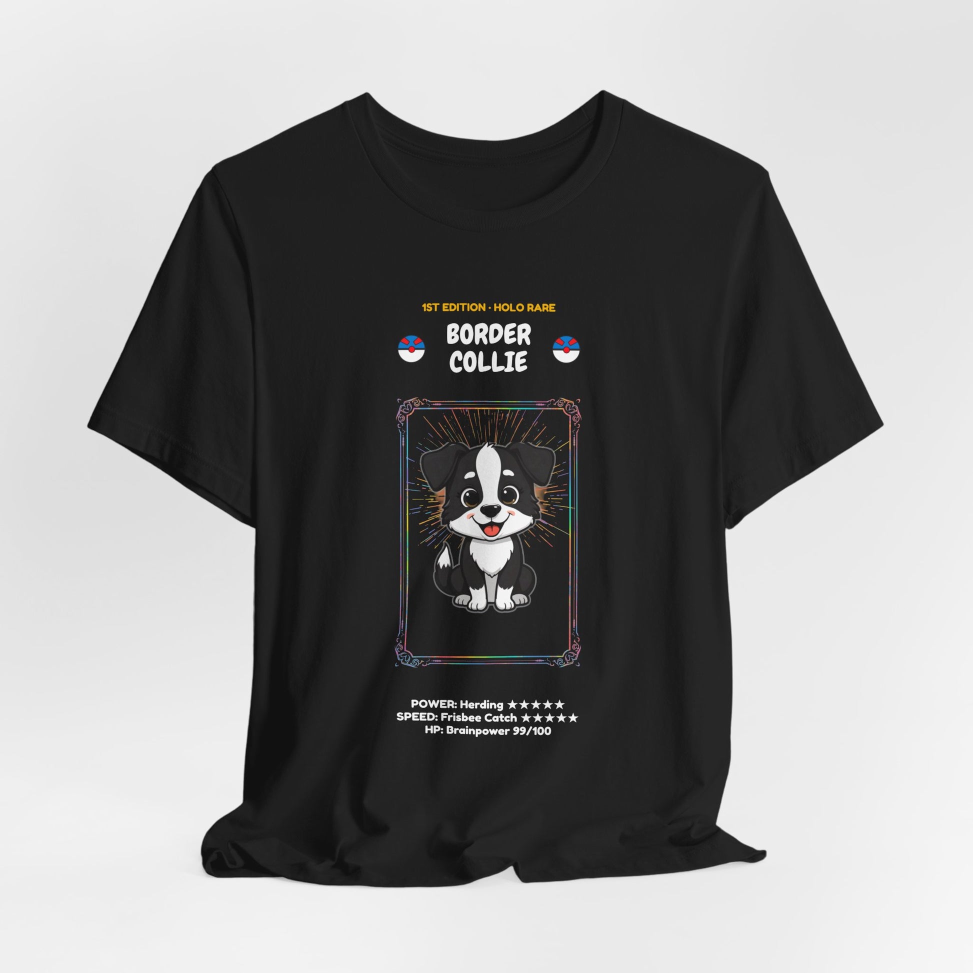 Border Collie Rookie Card T-Shirt - funny trading card style tee