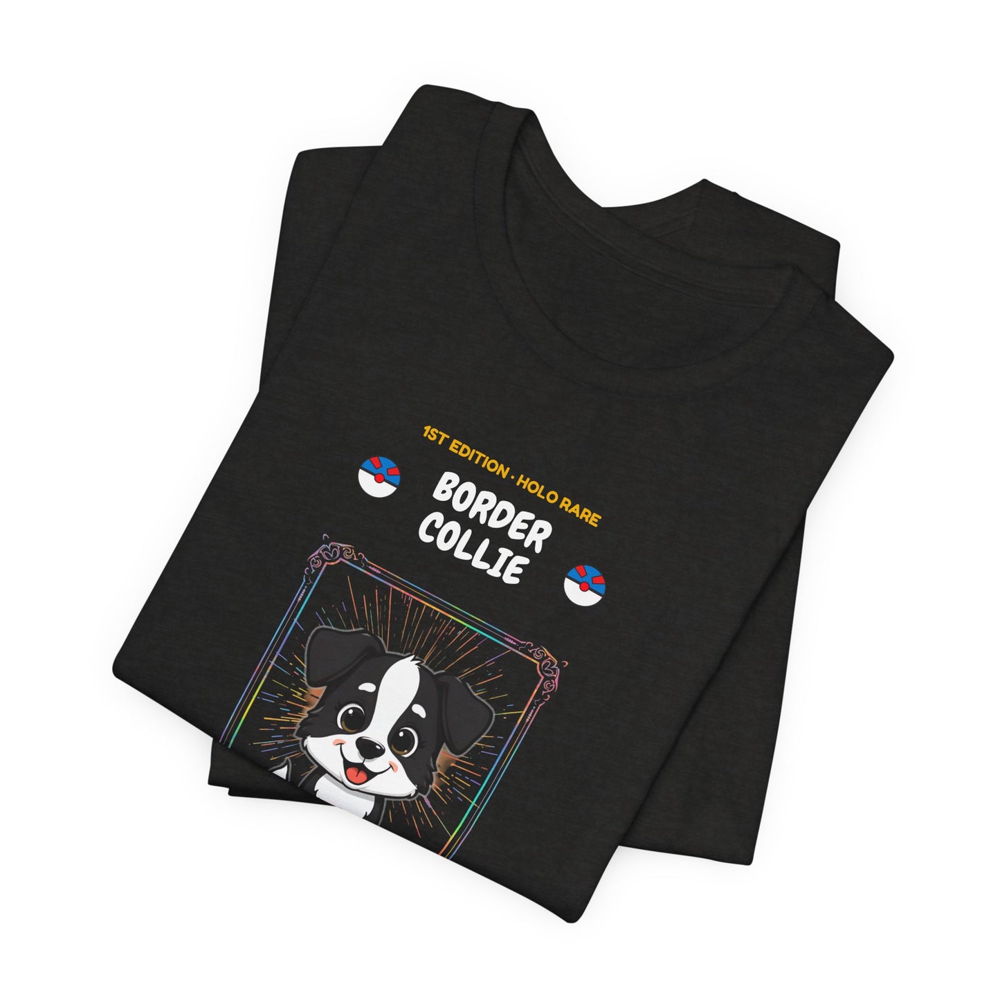 Border Collie Rookie Card T-Shirt - funny trading card style tee