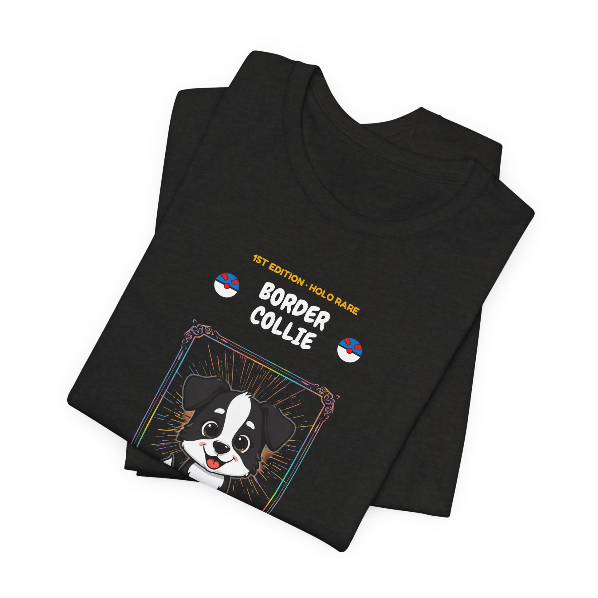 Border Collie Rookie Card T-Shirt - funny trading card style tee