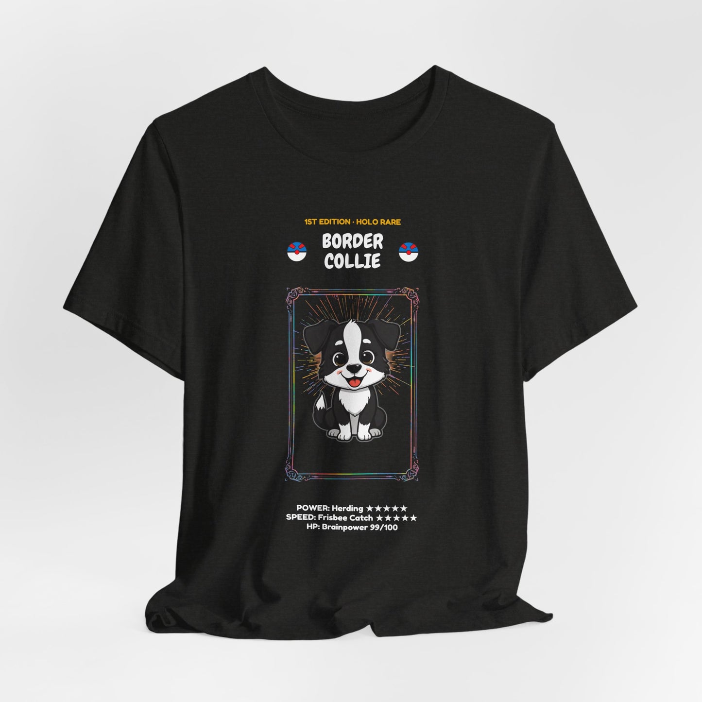 Border Collie Rookie Card T-Shirt - funny trading card style tee
