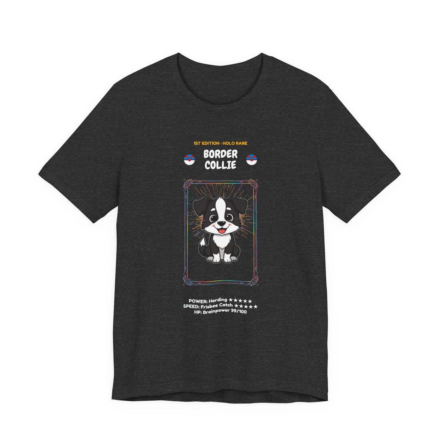 Border Collie Rookie Card T-Shirt - funny trading card style tee