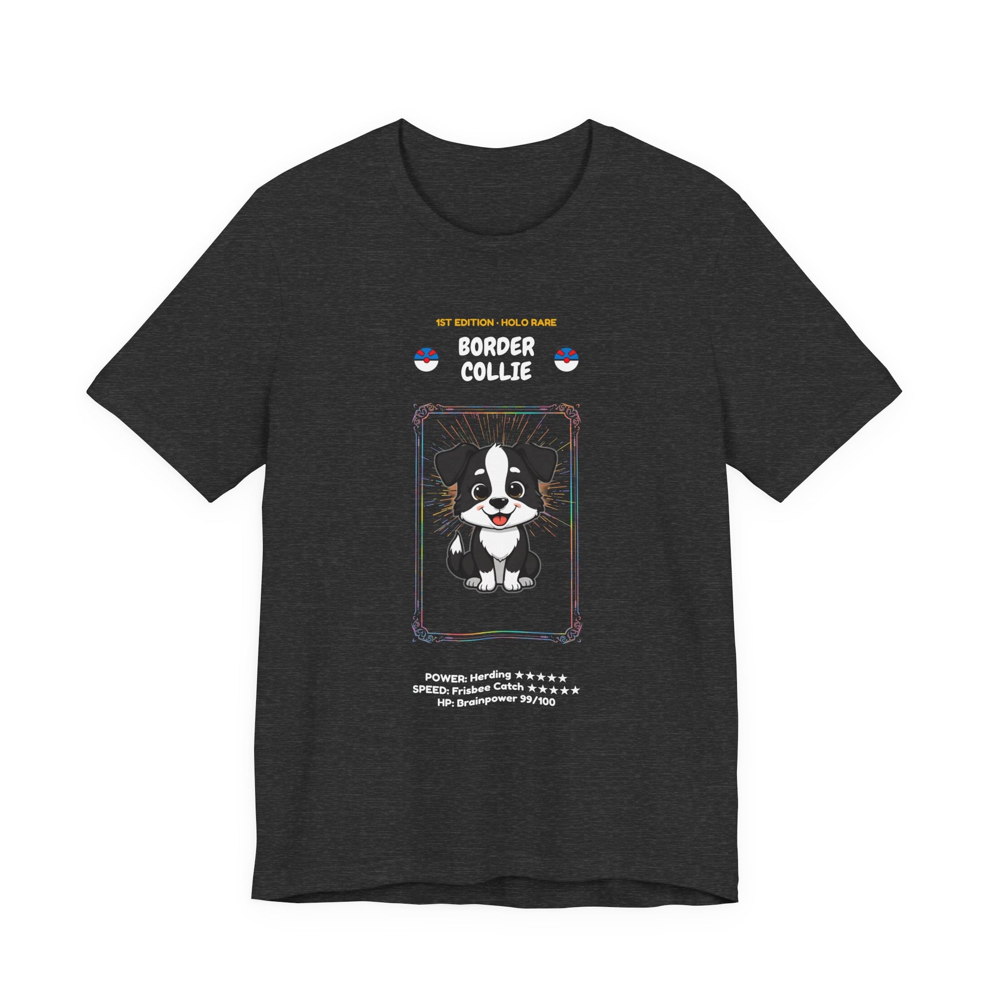 Border Collie Rookie Card T-Shirt - funny trading card style tee