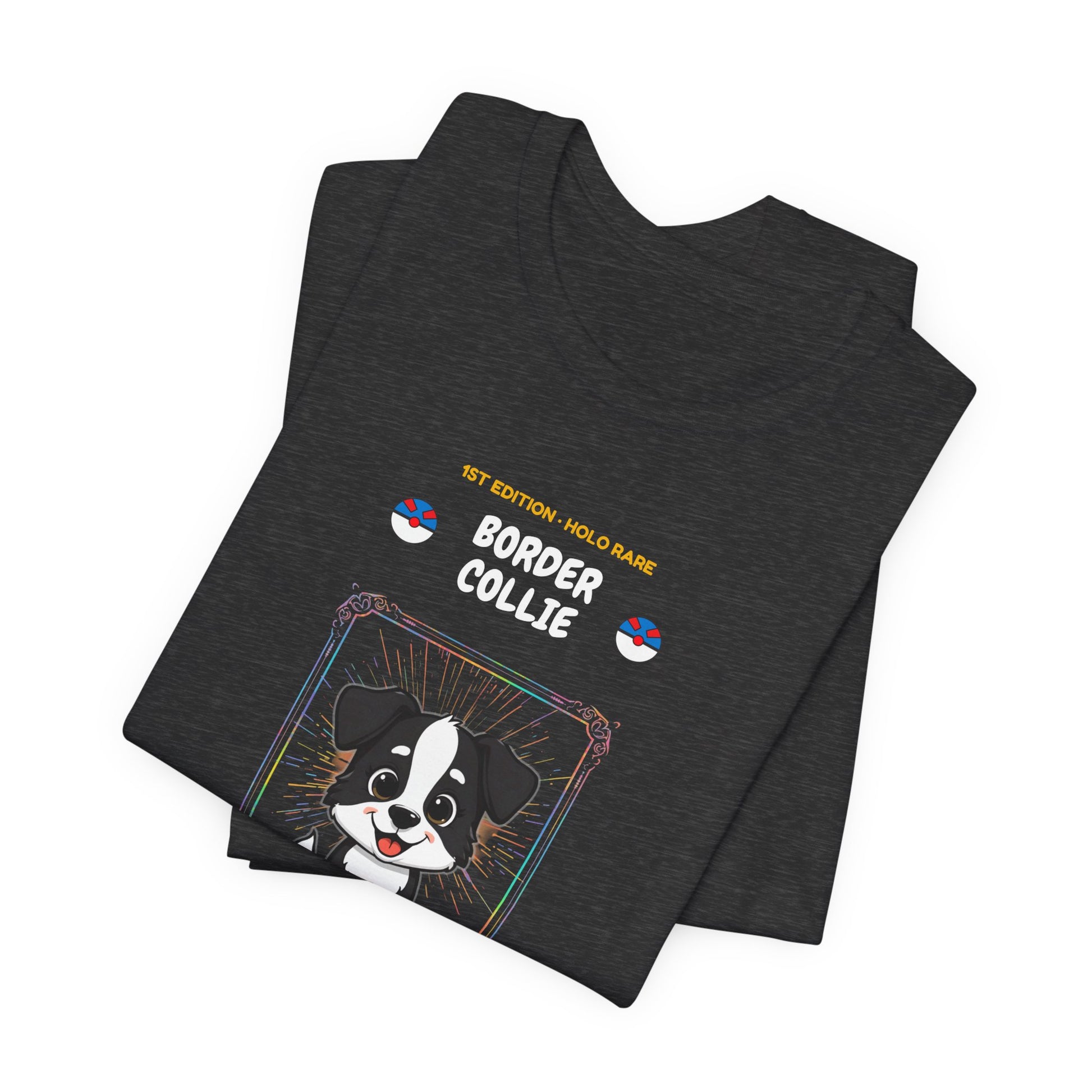 Border Collie Rookie Card T-Shirt - funny trading card style tee