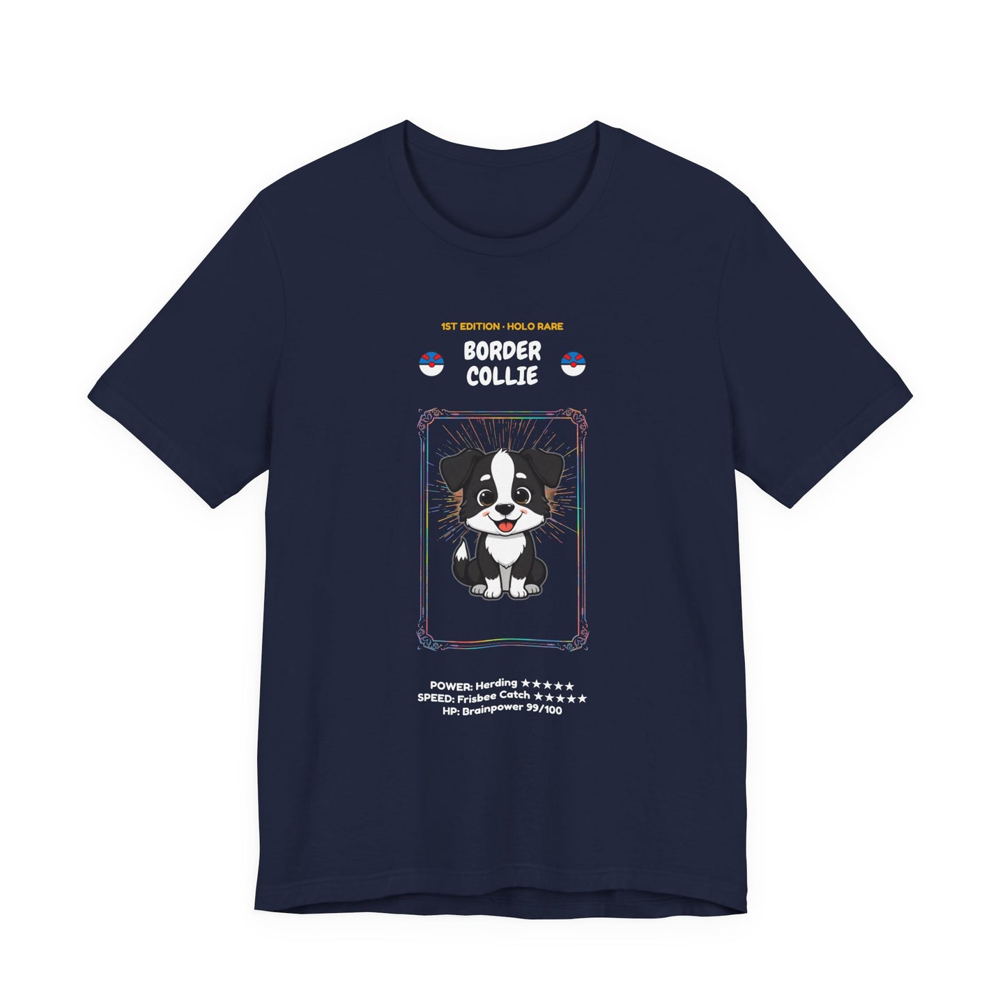 Border Collie Rookie Card T-Shirt - funny trading card style tee