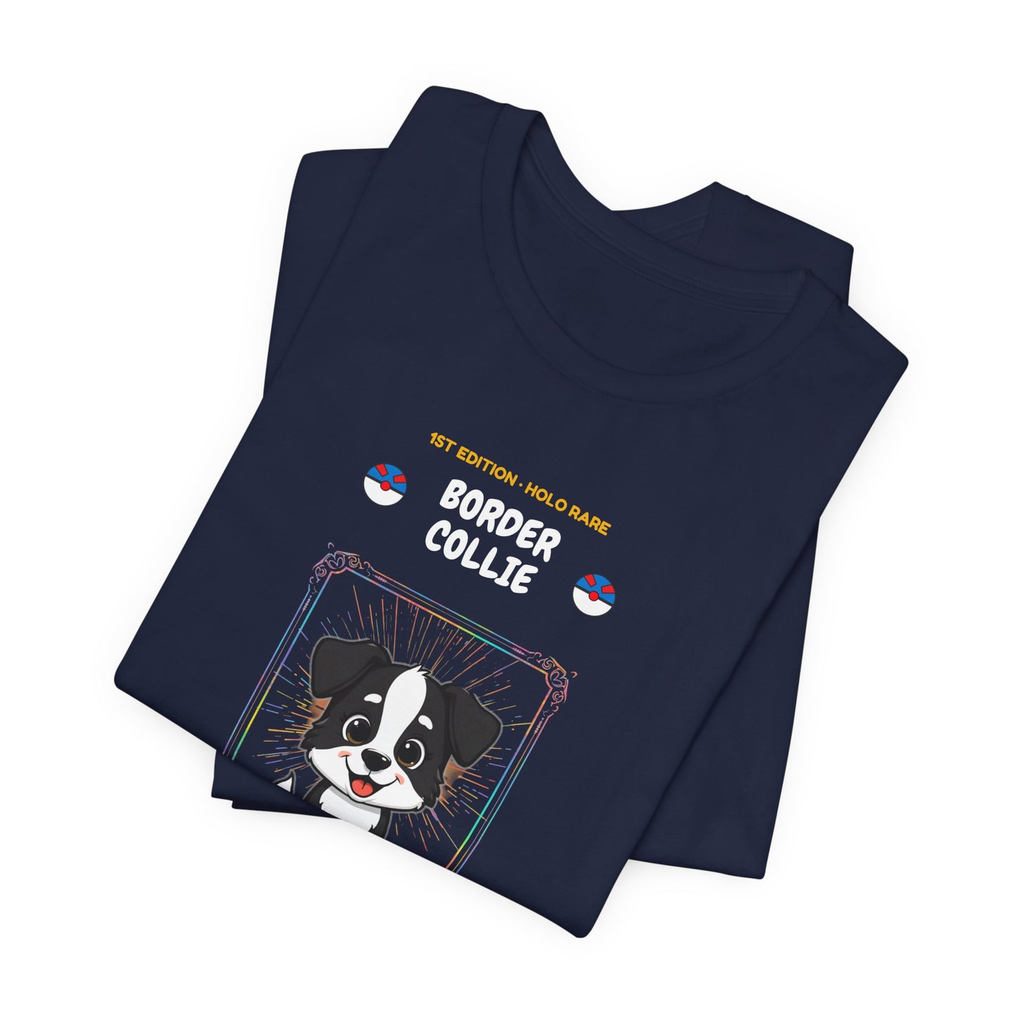 Border Collie Rookie Card T-Shirt - funny trading card style tee