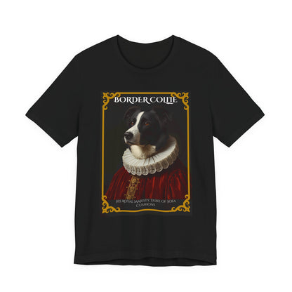 Flat lay of the Border Collie Royal Portrait t-shirt