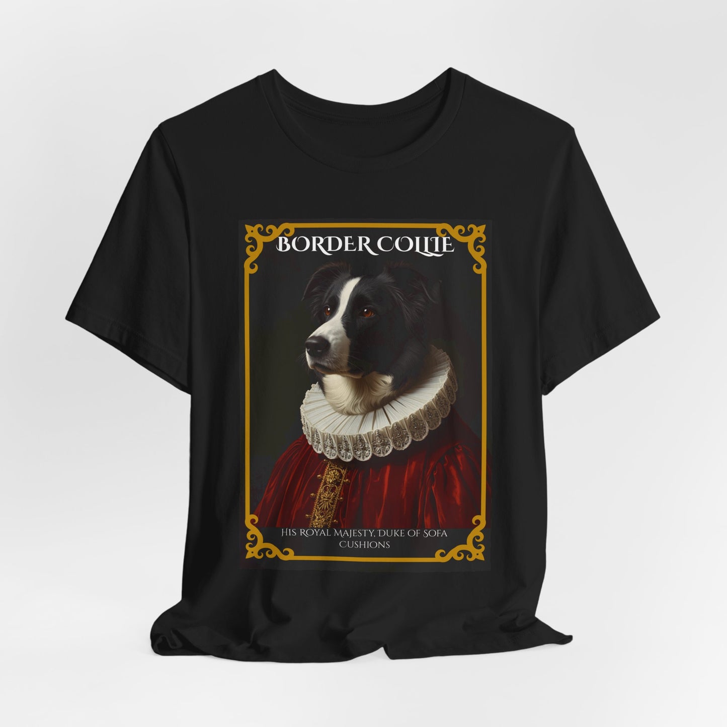Border Collie Royal Portrait t-shirt folded flat