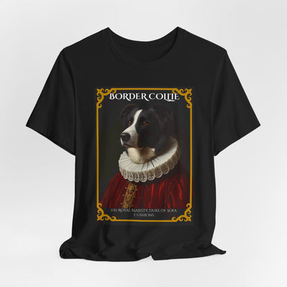 Border Collie Royal Portrait t-shirt folded flat
