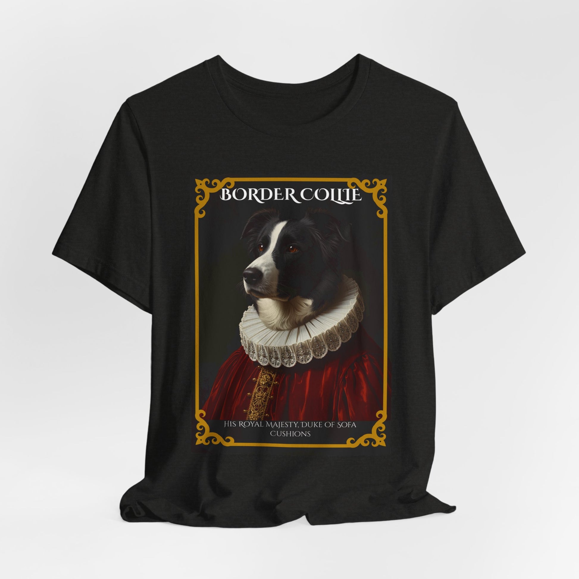 Lifestyle photo of the Border Collie Royal Portrait tee
