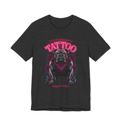 Bulldog Biker Ink Shop t-shirt close-up detail shot 2