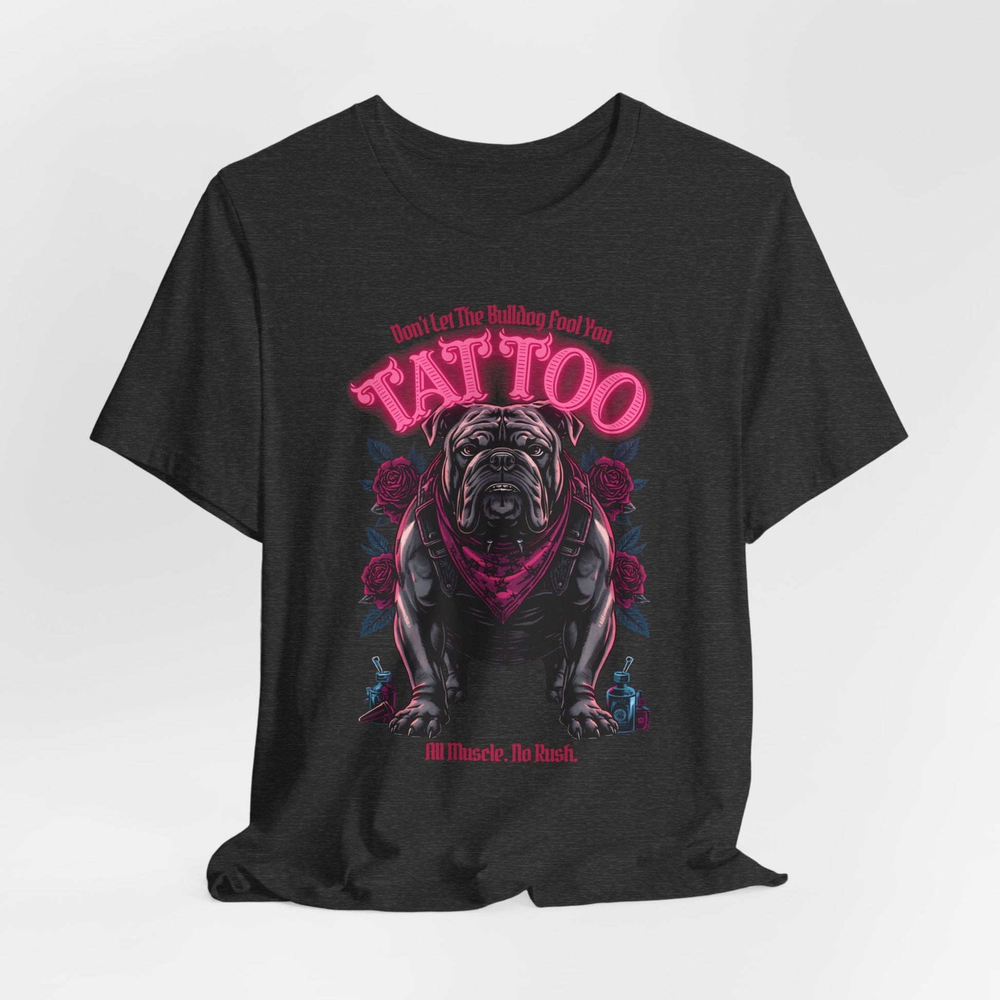 Bulldog Biker Ink Shop t-shirt close-up detail shot 5