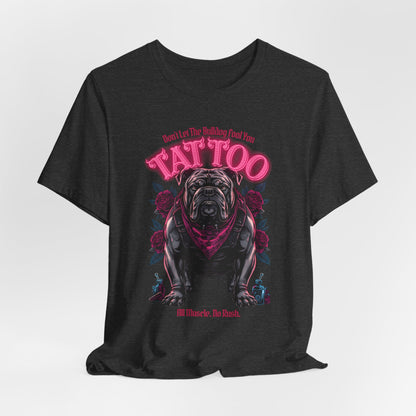 Bulldog Biker Ink Shop t-shirt close-up detail shot 5