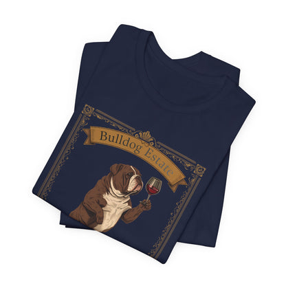 Bulldog Breed Sommelier t-shirt in black heather - flat lay