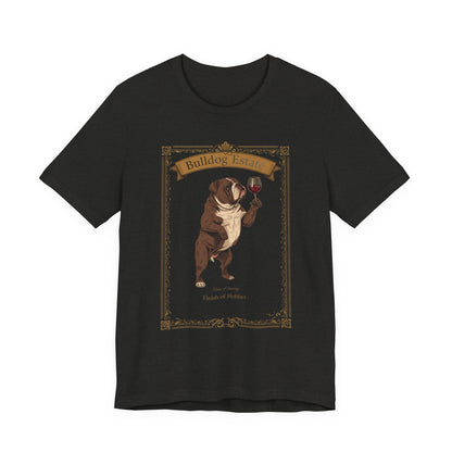 Bulldog Breed Sommelier t-shirt in dark grey heather - flat lay