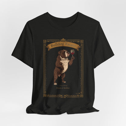 Bulldog Breed Sommelier t-shirt in navy - front view