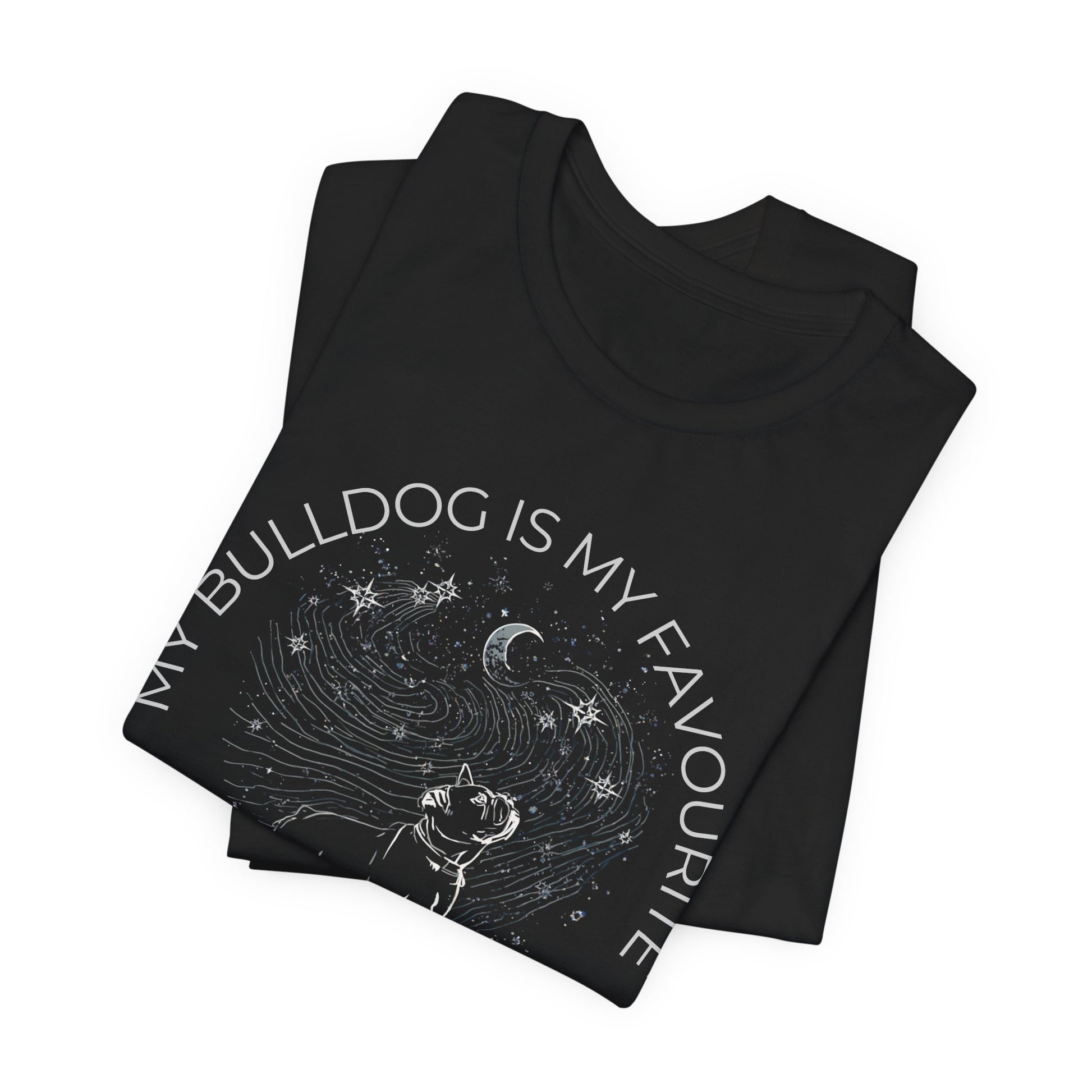 Bulldog Cosmic Companion T-Shirt back view