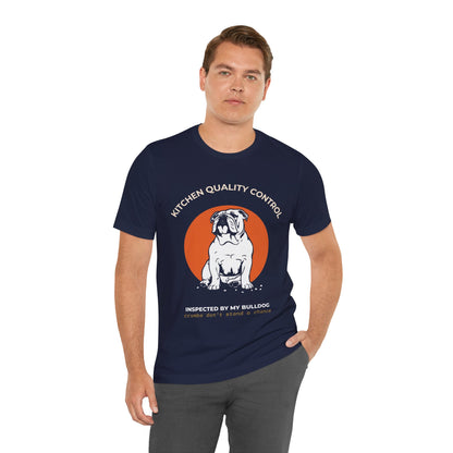Kitchen Quality Control Bulldog t-shirt — funny Bulldog kitchen tee on Bella+Canvas 3001, view 30
