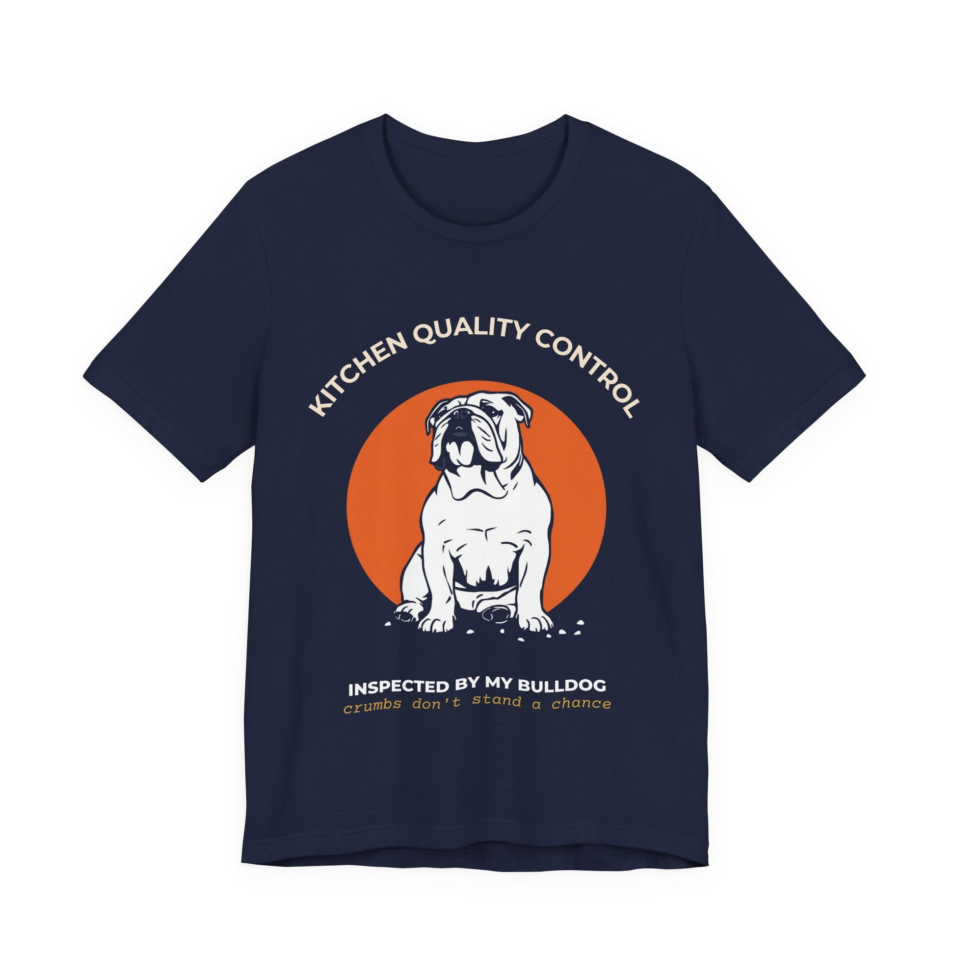 Kitchen Quality Control Bulldog t-shirt — funny Bulldog kitchen tee on Bella+Canvas 3001, view 31