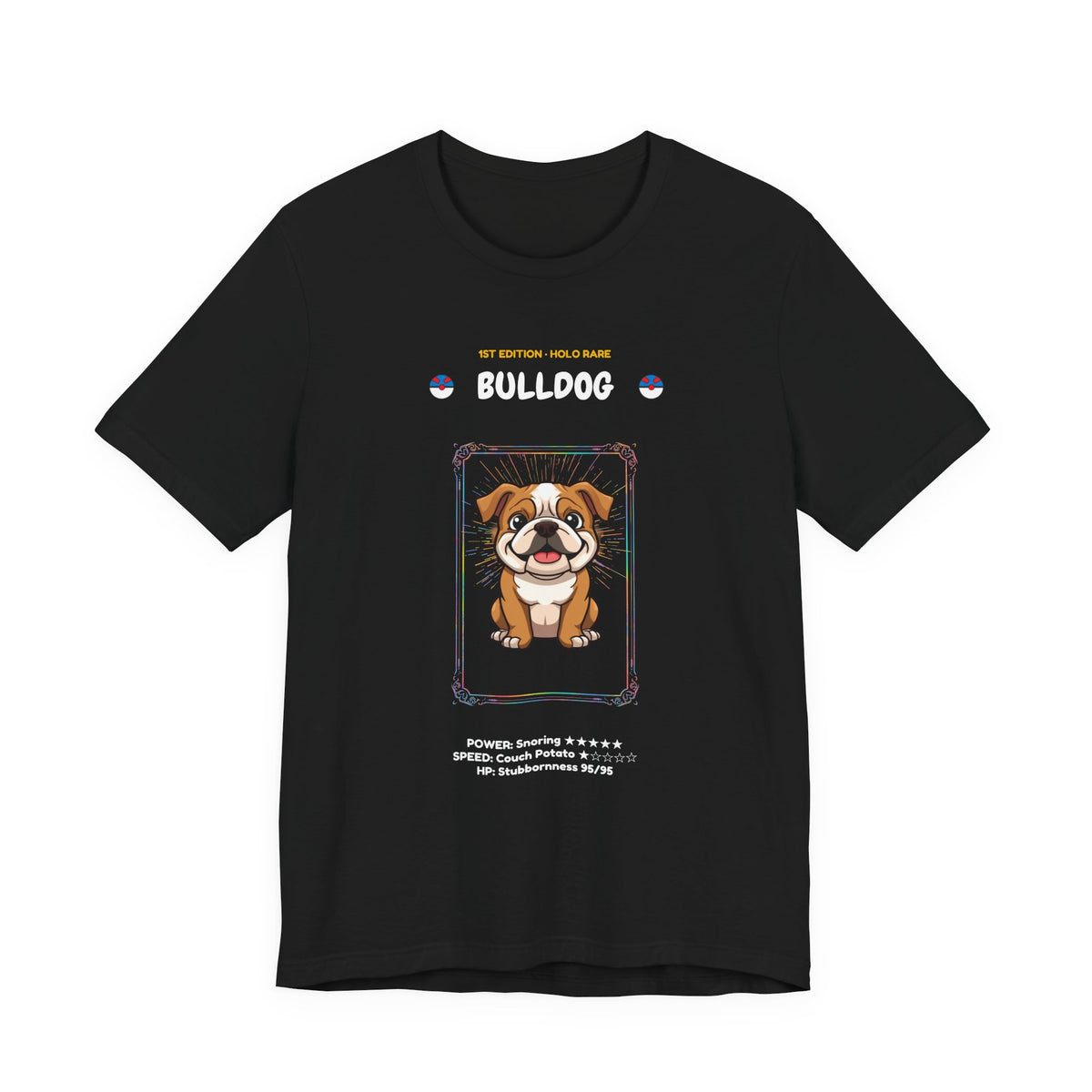 Bulldog Rookie Card T-Shirt - funny trading card style tee