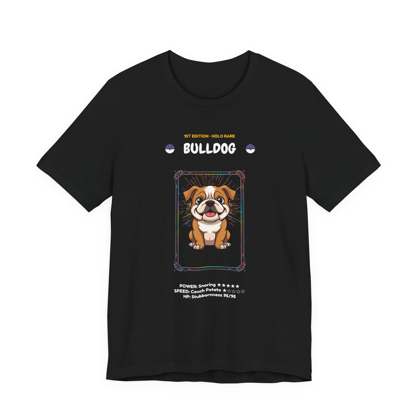 Bulldog Rookie Card T-Shirt - funny trading card style tee