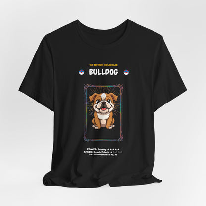 Bulldog Rookie Card T-Shirt - funny trading card style tee