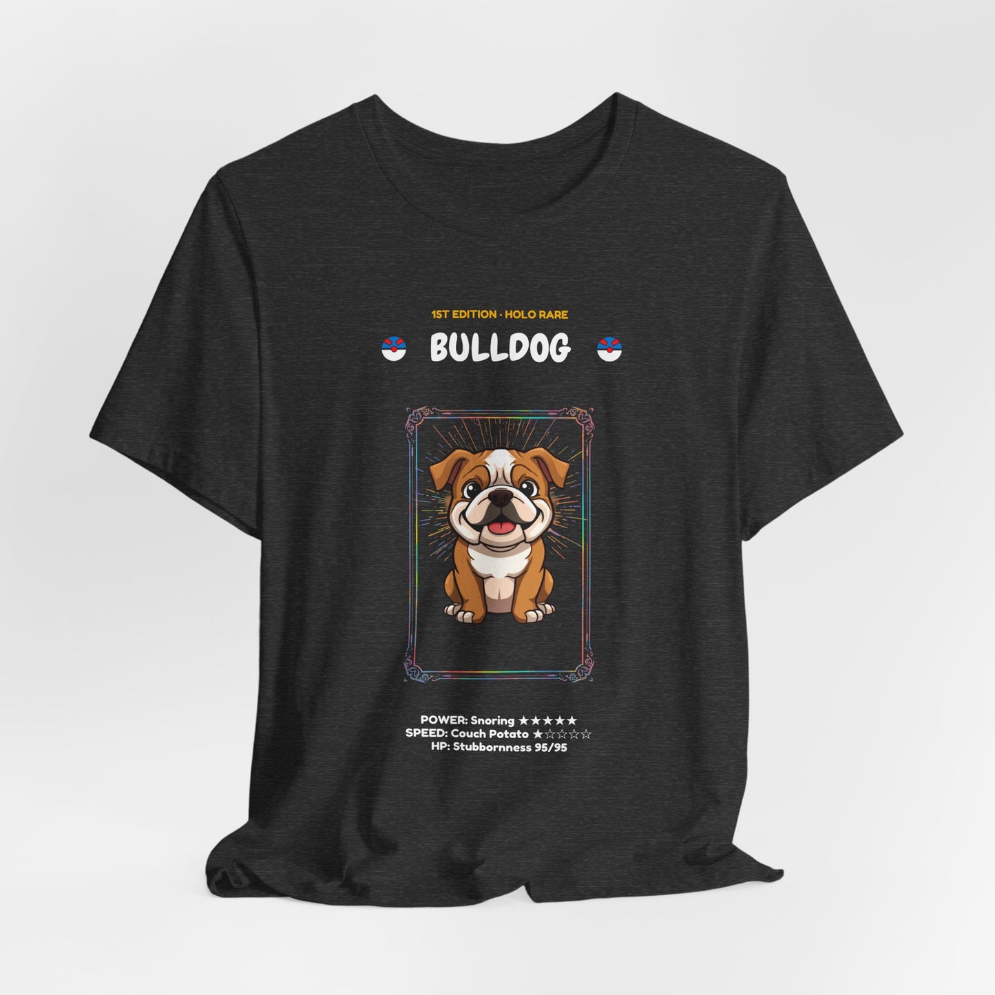 Bulldog Rookie Card T-Shirt - funny trading card style tee