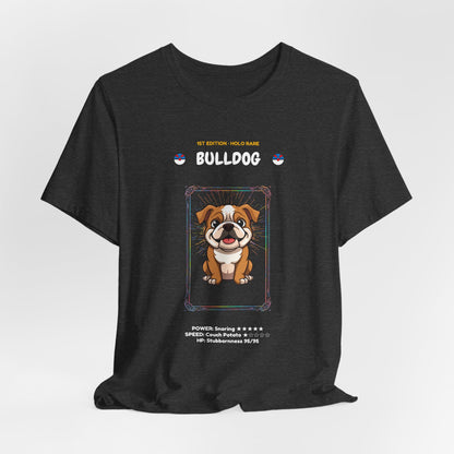 Bulldog Rookie Card T-Shirt - funny trading card style tee