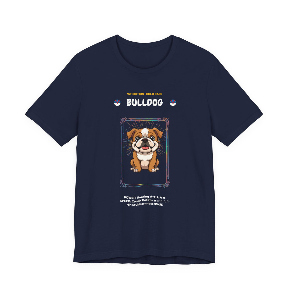 Bulldog Rookie Card T-Shirt - funny trading card style tee