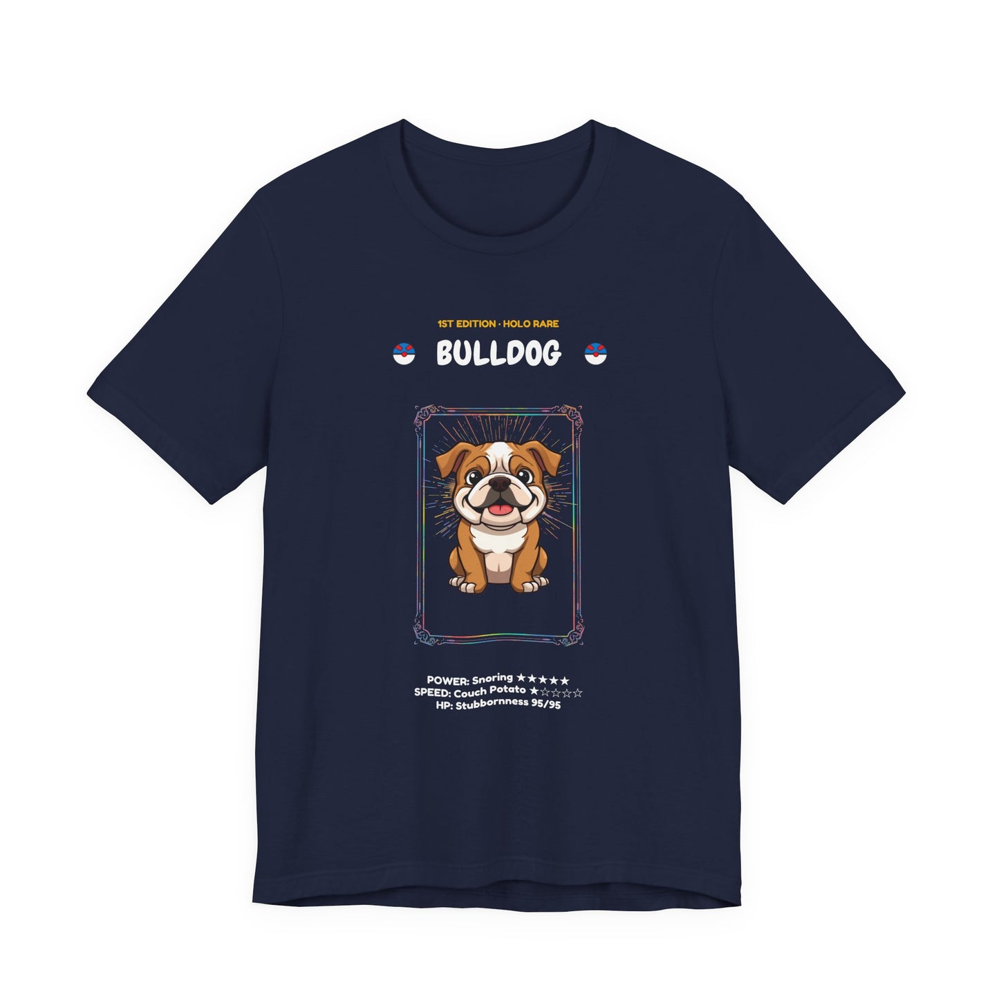 Bulldog Rookie Card T-Shirt - funny trading card style tee