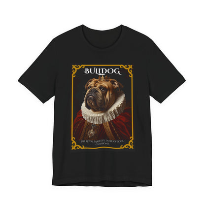 Flat lay of the Bulldog Royal Portrait t-shirt