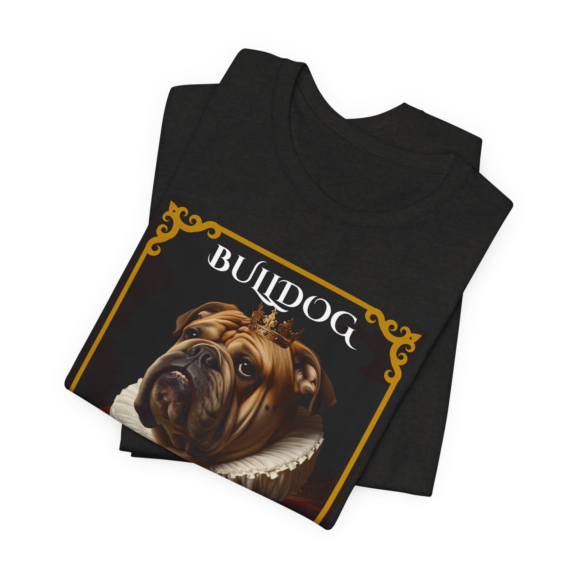 Bulldog Royal Portrait t-shirt worn casually