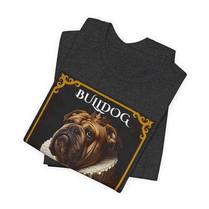 Bulldog Royal Portrait t-shirt fabric detail close-up