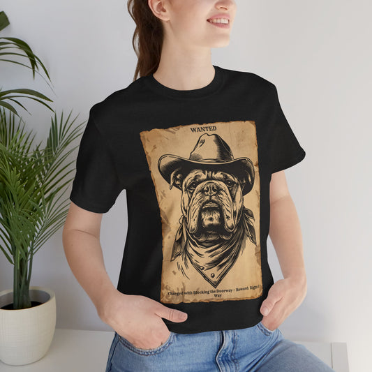 Bulldog Wanted Outlaw t-shirt close-up black