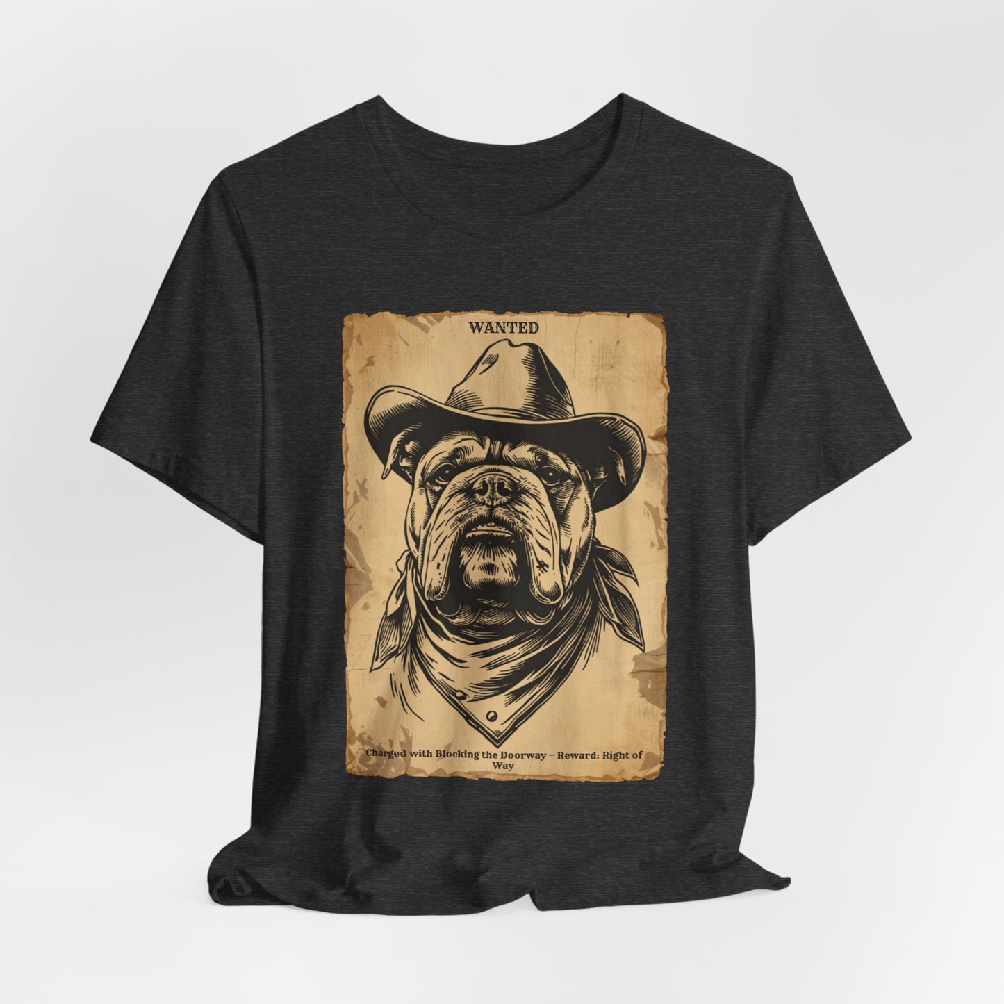 Bulldog Wanted Outlaw t-shirt fabric detail 5