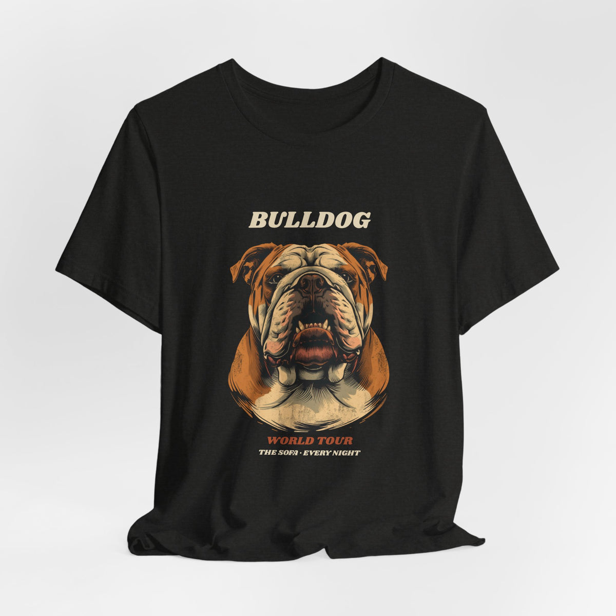Bulldog World Tour vintage band t-shirt model photo