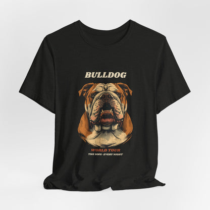Bulldog World Tour vintage band t-shirt model photo