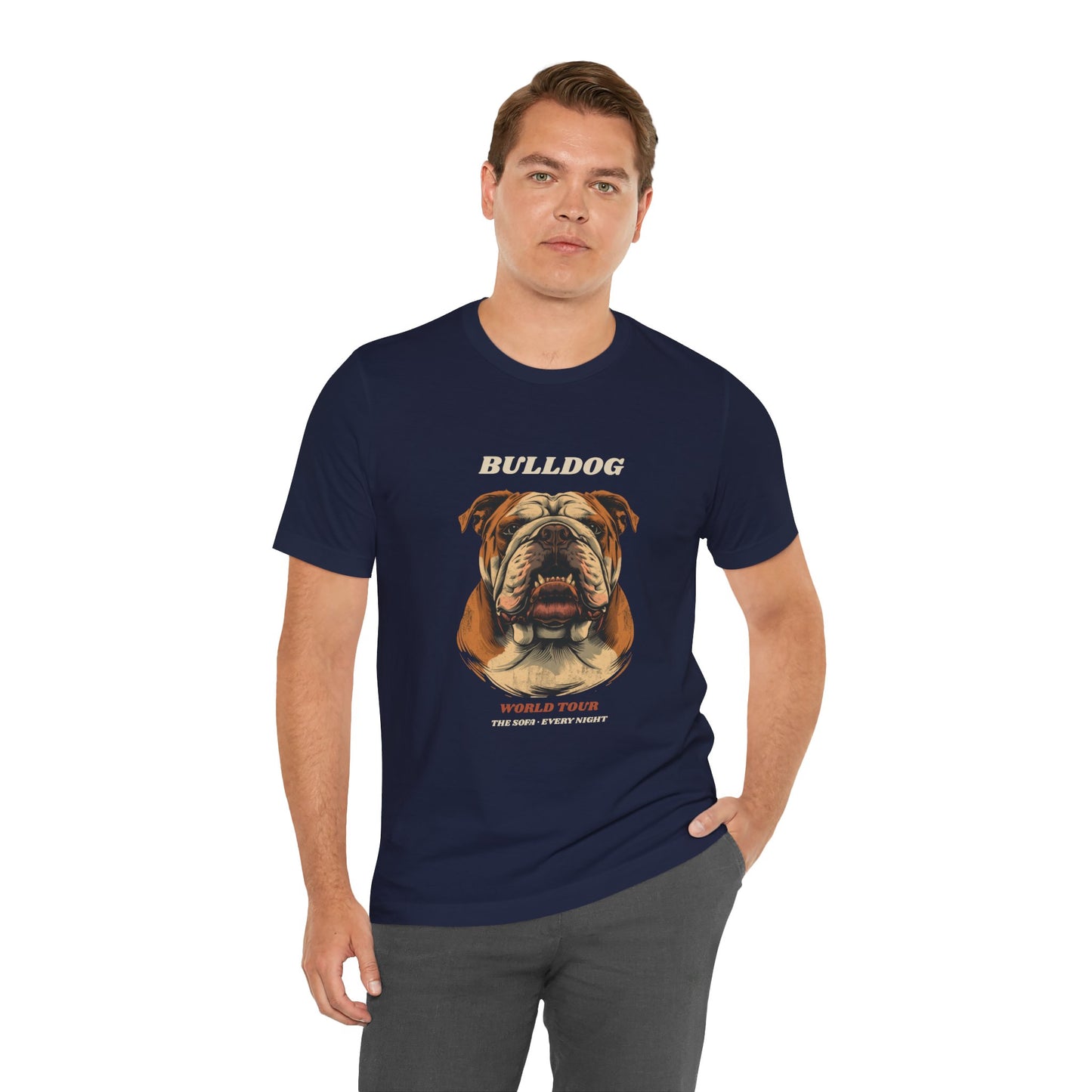 Bulldog World Tour vintage band t-shirt side view